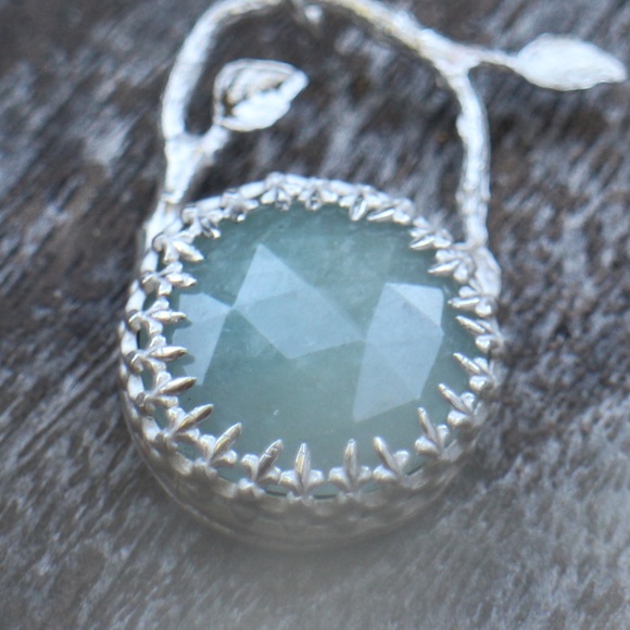SOLD🌺Handmade Aquamarine Necklace Pendant - Picture 2 of 4